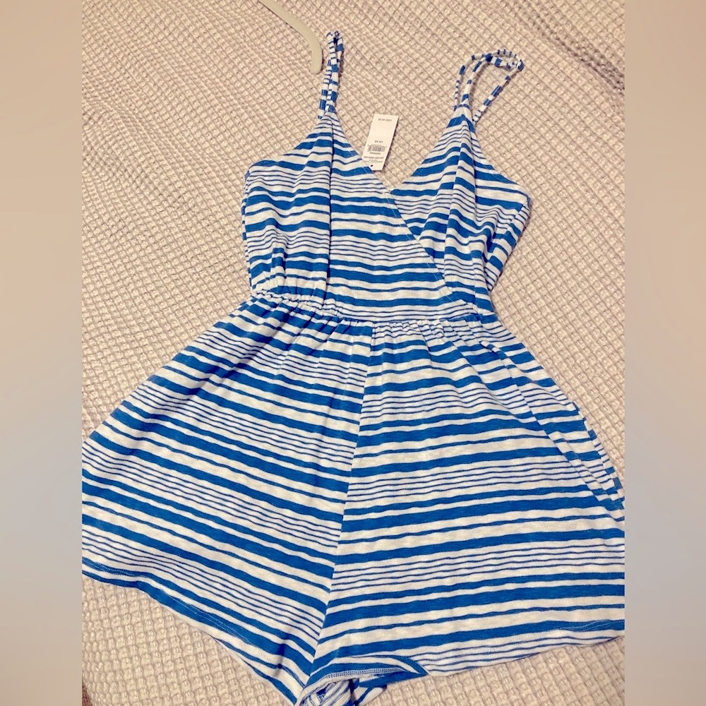 American Eagle Striped Romper